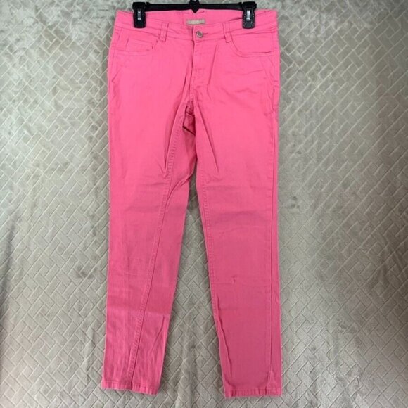 Orsay Womens 8 Denim Jeans Pink Skinny Low Rise Stretch Barbie Preppy - Picture 1 of 14